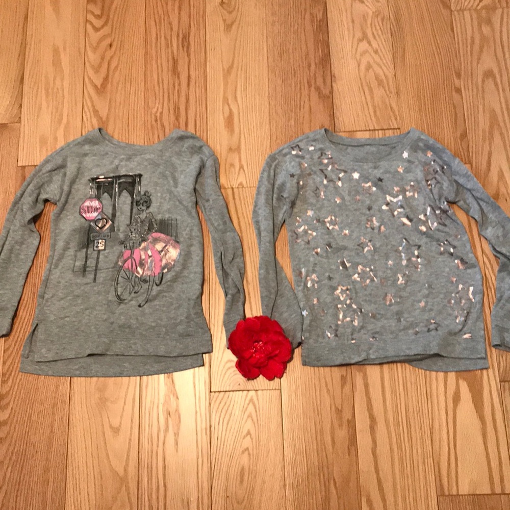 Lot of 2 Justice sweaters!